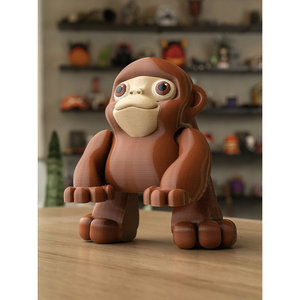 Prodotto unico e accattivante per il personaggio della scimmia Stretching stampato in 3D - Product Image 4