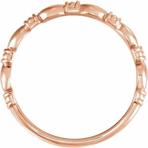 Stuller Stackable Wedding <b>Ring</b> 51571:103P 14KR - Product Image 2