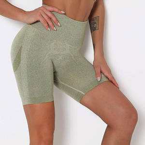 Pakistan กางเกงขาสั้นโยคะยกสะโพกสำหรับผู้หญิงระบายอากาศได้ดี - Product Image 1