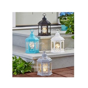 Linterna colgante de hierro y vidrio, diseño atractivo, forma personalizada, linterna decorativa para boda con buena calidad - Product Image 2