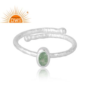 Best Selling 925 Sterling Silver Natural <b>Green</b> Strawberry Quartz Gemstone Ring Custom Jewelry For Women Gift For Her - Product Image 3