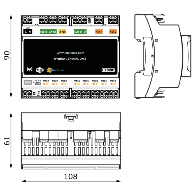 Aircontrol HVAC Systems Flexible 5-Zone Motorized Wired WiFi Plenum Kit
