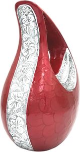 Urne de cendres humaines gravée de perles naturelles rouges pour urne de goutte adulte dernières urnes de crémation de goutte de larme fournitures funéraires - Product Image 3
