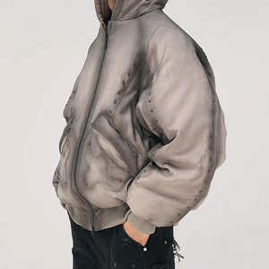 Blouson matelassé en toile teinte brillante avec rembourrage en coton, design écologique pour l'hiver, capuche amovible, chaud et confortable, pour femmes - Product Image 1