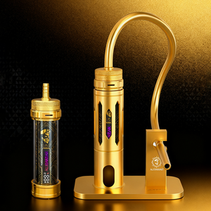 Draagbare elektrische shisha set met TFT-scherm, oplaadbaar, mini, elektronisch, aluminium, LED, shisha beker, temperatuurregeling, cadeauverpakking - Product Image 4