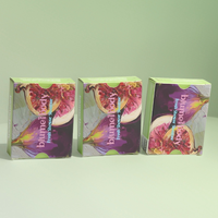 Boîte d'emballage biodégradable étanche personnalisée pour éponge à vapeur de douche florale, fabrication artisanale UV de haute qualité, impression de logo personnalisée