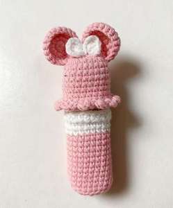 Crochet Handmade Cotton Fashion Cartoon Lipstick <b>Case</b> Holder-Portable Bag Cosmetic Organizer - Product Image 5