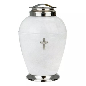 Latest Modern Cremation Human Funeral Urn Adult Ashes Container Wholesale Metal Handicraft Customized Capacity Matte Tabletop - Product Image 1