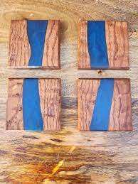 Haute qualité de luxe moderne rond en résine époxy sous-verres ensemble Bar cuisine pendaison de crémaillère cadeau cadeau d'anniversaire taille personnalisée - Product Image 2