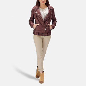 Vêtements d'extérieur pour femmes de haute qualité, vestes longues, vente en gros personnalisée, manteaux de mode pour femmes, veste en cuir courte pour moto, veste en cuir pour femmes - Product Image 6