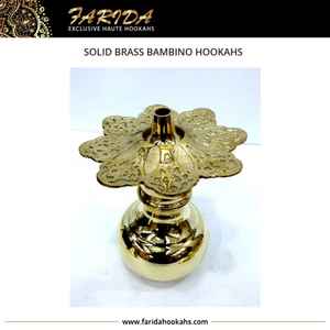 Juego de cachimba portátil pequeño de bambú de latón macizo egipcio de la mejor calidad, Incluye caja de manguera Shisha de vidrio con técnica de laca - Product Image 3