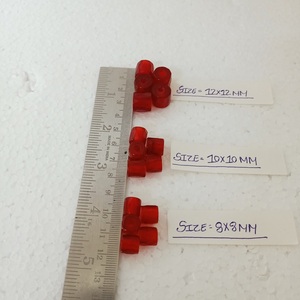 Custom Made Red Faceted Russian Trade <b>Beads</b> in Size 8 mm Onwards in Shiny <b>Color</b> Ideal for Jewelry Designers - Product Image 1