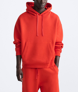 แบรนด์ชั้นนำมีฮู้ดผ้าฝ้ายระบายอากาศได้ดีพิมพ์โลโก้ตามสั่งสำหรับผู้ชายดีไซน์ไหล่ตกไซส์ใหญ่พิเศษสำหรับฤดูหนาว - Product Image 3