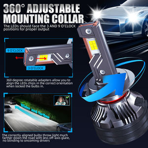 Nouveau modèle 200W haute puissance trois tuyaux en cuivre ampoule de voiture 9005 9006 H1 H7 H11 H4 phares Led - Product Image 5