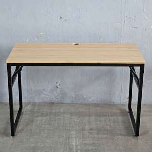 HOBP021 Modern Minimalist Folding Plywood Desk with Iron <b>Legs</b> 120x60x75cm <b>Foldable</b> Office Furniture for Bedroom Meeting <b>Table</b> - Product Image 3