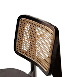 Silla de Comedor Moderna y Ecológica de Madera Maciza Alister con Respaldo de Ratán Único para Comedor - Product Image 3