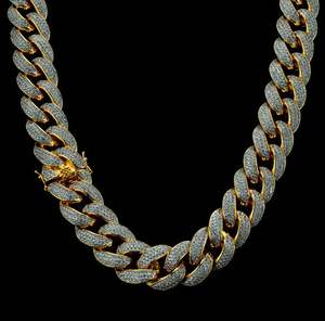 Colgantes y Dijes de Lujo de Plata de Ley 925 con Moissanita VVS de 10 mm y Forma de Letra, de 22 Pulgadas, Chapados en Oro de 14K, Regalo de Cumpleaños para Hombres - Product Image 2