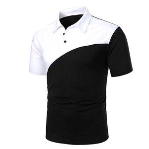 Polos de algodón 100%, ropa informal de manga corta, ropa ajustada para hombre, camisetas Polo de talla grande para hombre, diseño OEM de Color en contraste - Product Image 2