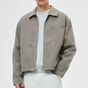 Veste en jean tendance de haute qualité personnalisée Unisexe Toile Logo sur le devant Coupe ajustée Veste de baseball du Pakistan 2025 - Product Image 1