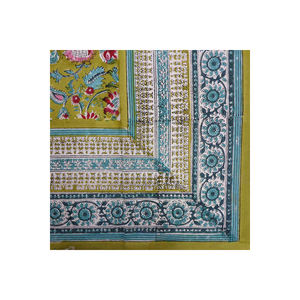 Gran oferta, mantel Rectangular blanco, bloque de mano impreso, artesanía atemporal, manteles de algodón puro a la venta - Product Image 3