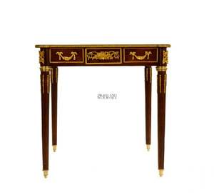 Ensemble de table basse en bois classique de luxe avec des accents dorés - Product Image 5