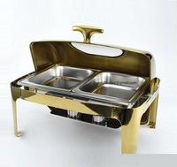 Plats de service en acier inoxydable poli de luxe pour la restauration, les mariages et les restaurants, capacité personnalisée, taille et logo personnalisables