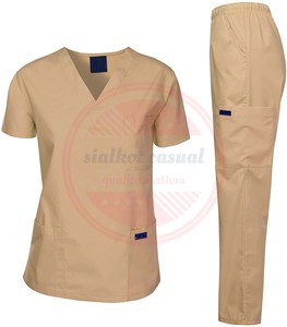 Uniformes de enfermera de hospital Conjuntos de Top y pantalón 2 piezas Cuello en V Enfermería Médico Scrub para hombres y mujeres - Product Image 5