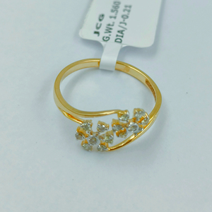 Elegantes anillos de diamantes de cóctel de oro rosa para mujer Diseño elegante de moda - Product Image 1