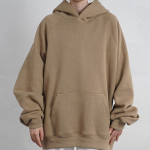 Épais lourd blanc goutte épaule hommes sweat 500 460 400 GSM Logo personnalisé français éponge poids lourd surdimensionné à capuche - Product Image 2