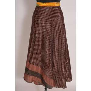 Colorful Reversible Magic <b>Wrap</b> Skirt Art <b>Silk</b> Party <b>Dress</b> for Women, Vintage Sari Skirt, Poly <b>Silk</b>, Convertible Skirt <b>Dress</b> - Product Image 2
