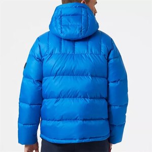 Blousons matelassés chauds en toile à col montant avec logo frontal, vente en gros, nouveau design, service OEM du fabricant, dernière collection hiver pour hommes - Product Image 5