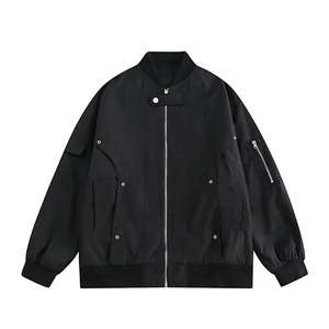 Autumn Men's Casual Outwear Hooded Windbreaker Baseball Coat High Quality <b>Fleece</b> Bomber <b>Jacket</b> with Thick <b>Warm</b> Canvas Fabric - Product Image 1
