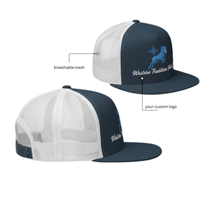 Casquette Trucker personnalisée avec broderie 2D, fabriquée au Vietnam, 5 panneaux, dos en maille structurée, casquette de sport Snapback, casquette à visière plate, Gorras - Product Image 4