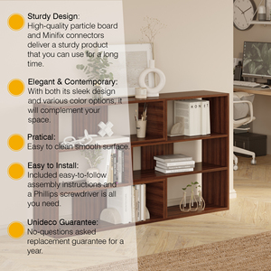 Elegante Librería Moderna de Estilo Europeo Aruba, Diseño de Paneles de Madera Duraderos, Solución de Almacenamiento Multiusos Plegable para Oficina en Casa - Product Image 6