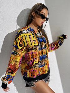 เสื้อกันหนาวมีฮู้ดโอเวอร์ไซส์สำหรับผู้หญิงสีพื้นระบายอากาศลำลองฤดูหนาวกลางแจ้ง - Product Image 5