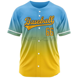 Maillot de Baseball Sublimation Personnalisé Nom Numéro Hommes Maillots Adultes Sportwear Équipe Uniforme Respirant Séchage Rapide 100% Polyester - Product Image 1