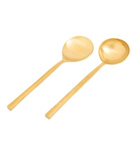 High Quality Metal <b>Gold</b> Handmade <b>Serving</b> Set Designing Handle <b>Spoon</b> In Lowest Price - Product Image 4