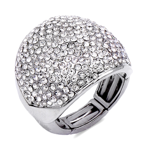 แหวนพลอยก้อนคริสตัล AB ชุบทอง18K ฝังฝังพลอยรูปทรงเรขาคณิตของดวงจันทร์ที่ทันสมัยส่วนใหญ่ทำจากหยกตัวเลือกที่ทันสมัย - Product Image 1