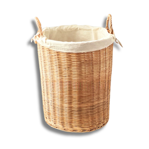 Cesta de lavandería de ratán de jacinto de agua con encanto rústico con asa para almacenamiento versátil organizador de lavandería Vietnam - Product Image 1