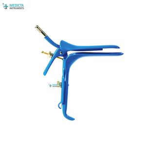 Graves Vaginal Speculum LEEP Blue Coated Gran tamaño-Retractores aislados/Instrumentos de ginecología - Product Image 4