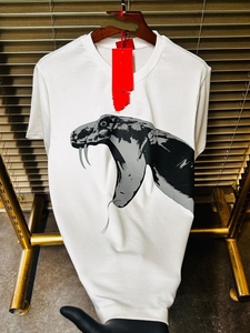 T-shirt Homme Grande Taille en Coton Uni 300 Grammes Anti-boulochage Manches Courtes Col Rond Décontracté Respirant Écologique OEM ODM Personnalisé - Product Image 4