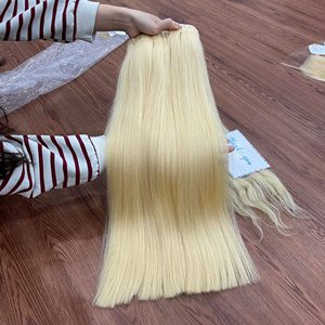 Meilleur fournisseur d'extensions de cheveux naturels ondulés blonds, double trame, tissage machine, cheveux Remy en vrac, pleine longueur, style tissage - Product Image 4