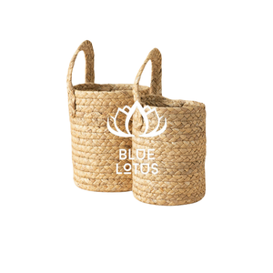 Cesta de Almacenamiento Decorativa de Jacinto de Agua, Hermosamente Tejida a Mano, para la Organización y Decoración del Hogar - Product Image 1