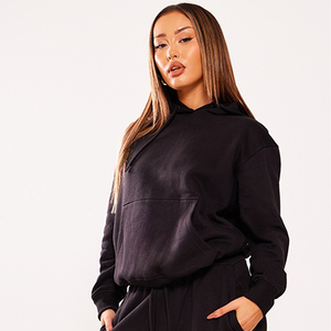 Ensembles de jogging à capuche noir personnalisé de haute qualité en coton imprimé polaire survêtements décontractés personnalisés pour hommes et femmes pour l'hiver - Product Image 6