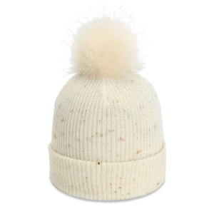 Fashion Wholesale Custom Embroidery Logo Solid Color Acrylic <b>Pom</b> <b>Pom</b> Warm Winter <b>Beanie</b> <b>With</b> Custom Logo Knit Hat Warm Caps - Product Image 1