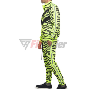 Nuevo diseño 2024 poliéster hombres chándales EE. UU. tamaño pulóver Flare pantalones de chándal Full Zip Hoodie OEM secado rápido y transpirable - Product Image 6