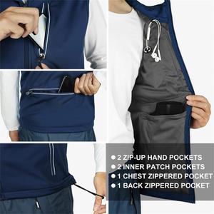 Vente en gros gilet polaire avec logo personnalisé hiver respirant coupe-vent sans manches vêtements d'extérieur hommes grande taille - Product Image 6