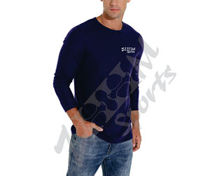 ชุดเสื้อเชิ้ตผ้าถักแบบสวมหัวสำหรับผู้ชายเสื้อยืดคอกลมแขนยาวลายพื้นสีทึบน้ำหนักเบาสบายๆสำหรับฤดูใบไม้ร่วง - Product Image 4