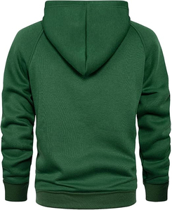 2025 OEM Sweats à capuche vierges de haute qualité pour hommes Jersey marron uni chaud 100% sweats à capuche en coton avec cordes - Product Image 2