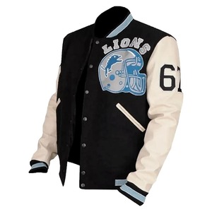 Chaquetas Varsity Personalizadas de Dos Tonos para Hombre, Estilo Urbano, Chaqueta Bomber Universitaria, Servicio OEM, Teñido Liso, Procesado para Invierno - Product Image 3